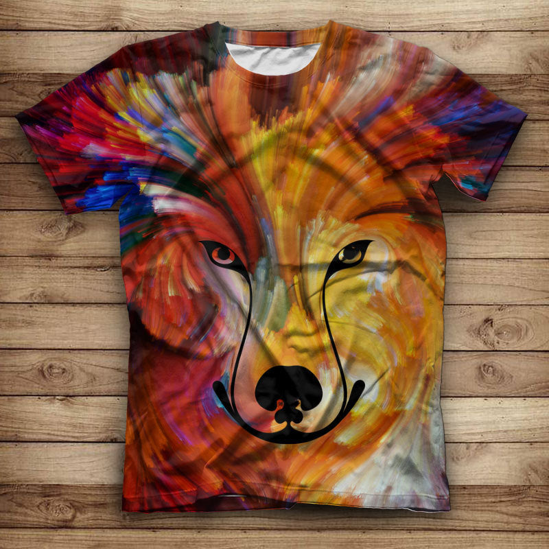 New Product Animal 3D Digital Printing Round Neck Casual