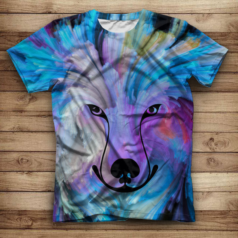 New Product Animal 3D Digital Printing Round Neck Casual