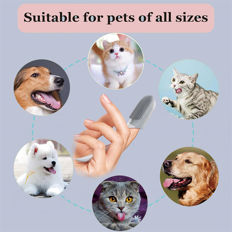 Dog Tooth Cleaning Brush Care Finger Wrap Cat Dog Oral Cleaning