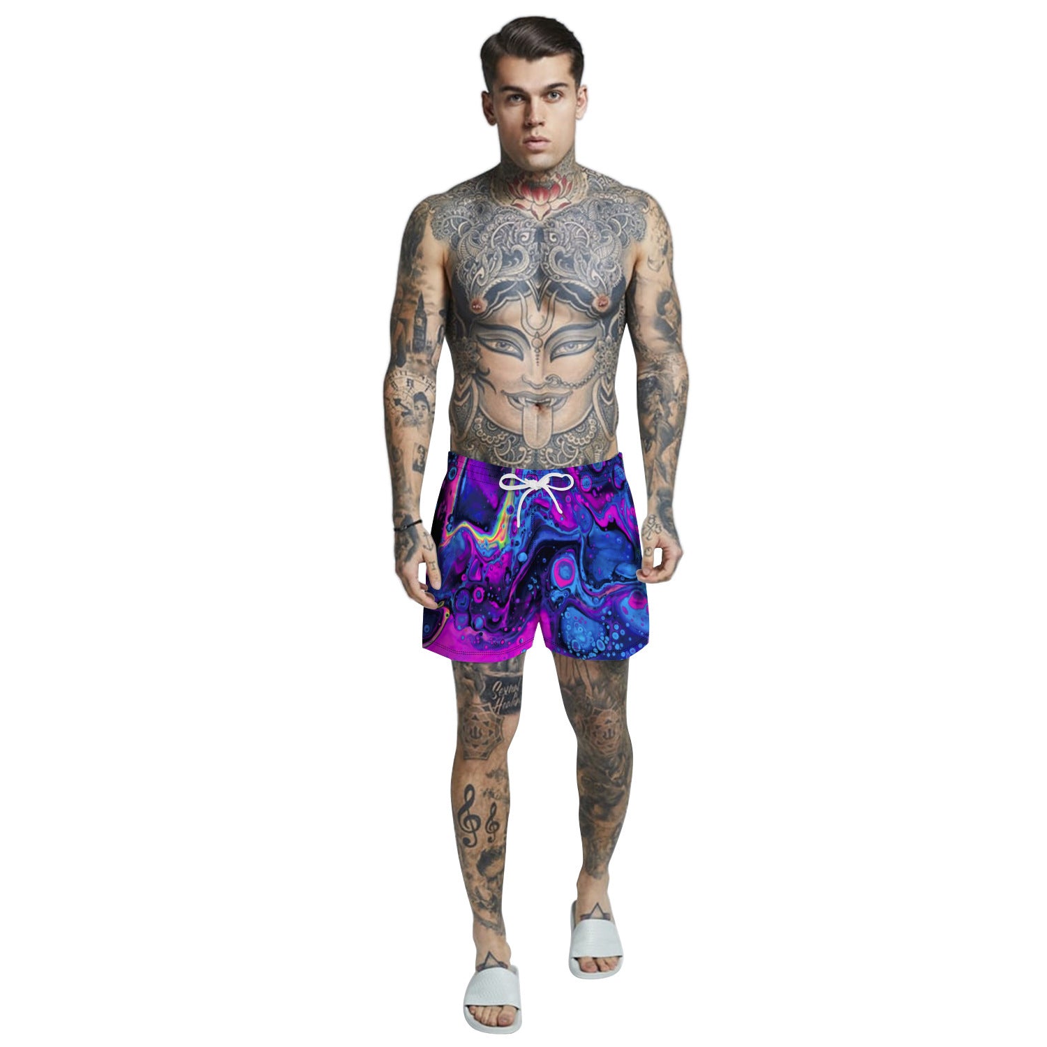 Summer New Product Purple Landform Digital Printing Male